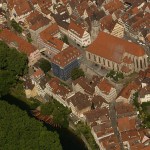 Tübingen aus der Vogelperspektive. Aufgenommen auf seinem Helikopter